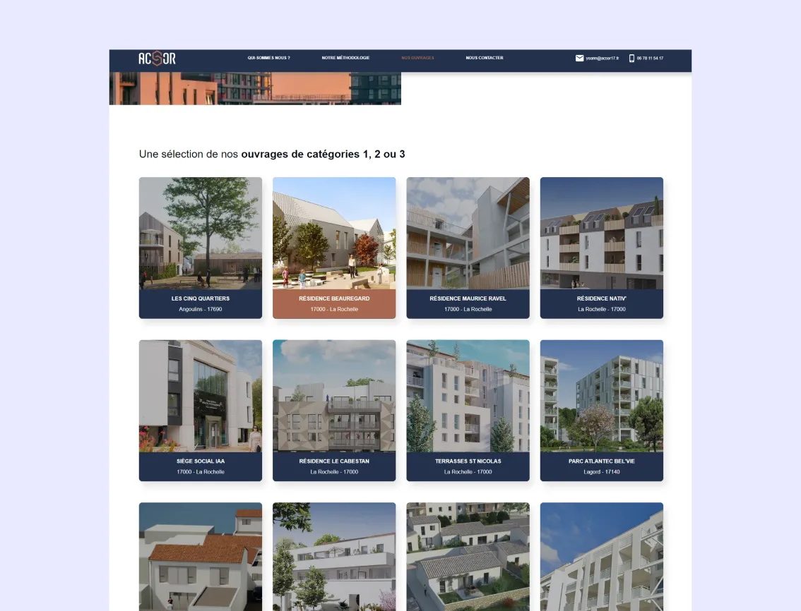 Photo site ACSOR ouvrages récents