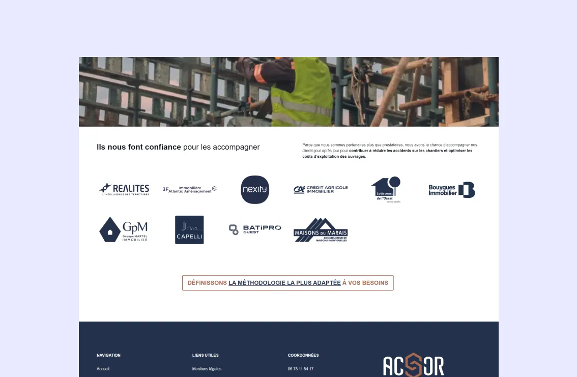 acsor wireframe partenaires et références